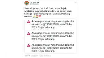 Ada yang Mencurigakan, TRC BPBD DIY Menduga Akunnya Hendak Dibajak