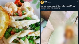 Hits: Pria Terkejut Beli Nasi Lauk Cumi Hingga Ulasan Jelek Kedai di TikTok