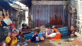 Banjir Kalsel, Buaya 3 Meter Dievakuasi Petugas Konservasi