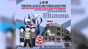 PPKM Surabaya, Ini Daftar Ruas Jalan yang akan Ditutup