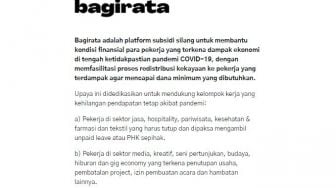 Bantu Warga Terimbas Pandemi, Bagirata Buat Platform Subsidi Silang Antarpekerja