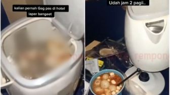 Viral Tamu Pakai Alat Ini Buat Masak Bakso Aci di Hotel, Publik: Norak Pol!