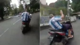 Viral Aksi Kakek Ugal-ugalan di Jalan, Bikin Warganet Kecewa