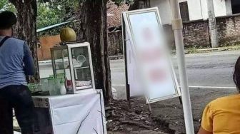 Jual Minuman, Tulisan Spanduk di Warung Ini Bikin Publik Geleng Kepala