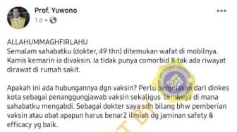 CEK FAKTA: Dokter di Palembang Meninggal Usai Disuntik Vaksin Covid-19?