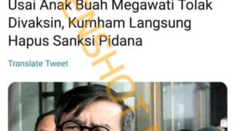 CEK FAKTA: Menkumham Hapus Sanksi Pidana Usai Anak Buah Mega Tolak Vaksin?