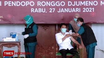 Setelah Disuntik Vaksin Covid-19, Bupati Madiun Masuk Ruang Observasi