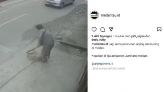 Viral Pria Pukuli Anjing dengan Balok Kayu hingga Terkapar di Medan