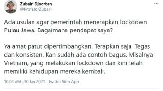 Sarankan Lockdown Jawa Bali, Ketua Satgas IDI: Bisa Selamatkan Ekonomi