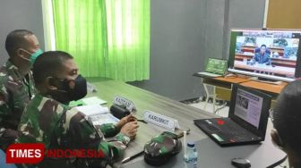 Danrem Merauke Hadiri Video Conference dengan KASAD, Ini yang Dibahas