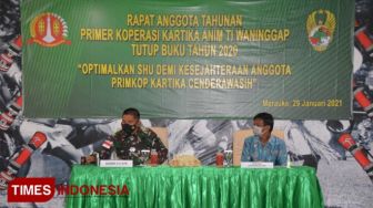 Danrem Merauke Pimpin RAT dan Tutup Buku 2020 Primkop Kartika ATW
