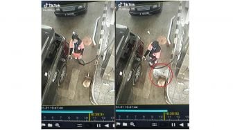 Viral Video CCTV Detik-detik Selang SPBU Bocor, Publik: Baunya sampai Sini!