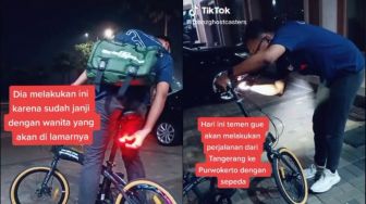 Demi Lamar Kekasih, Pria Ini Rela Naik Sepeda dari Tangerang ke Purwokerto