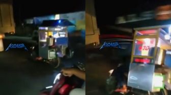 Viral Pemotor Goyang Oleng Sambil Bawa Dagangan, Endingnya Bikin Gigit Jari