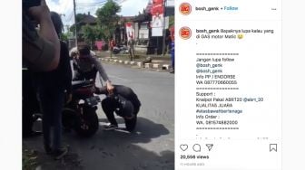 Kasian! Pemuda Ini Kena Razia Knalpot, Motornya Malah Hancur Dirusak Polisi