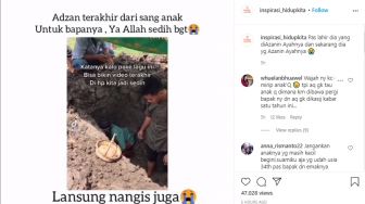 Pas Lahir Diazanin, Anak Ini Kumandangkan Azan Terakhir untuk Ayahnya