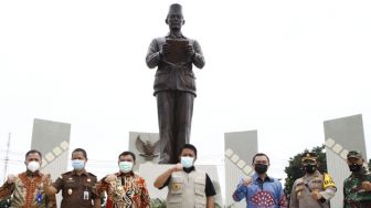 Tugu Soekarno di Taman Pancasila Ogan Ilir