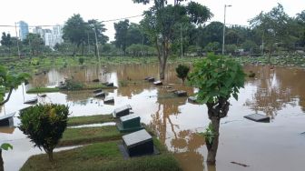 Banjir di TPU Karet Bivak Sudah Surut