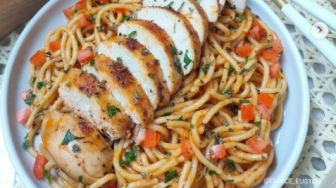 Gampang Bikinnya, Ini Resep Grilled Chicken Spaghetti