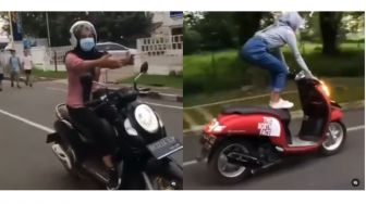 Viral! Sejumlah Pemotor Wanita Pamer Freestyle, Publik: Entar Jatuh Nangis!