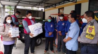 Peduli Pejuang Covid-19, Wartawan Bantul Bagi APD di Hari Pers Nasional