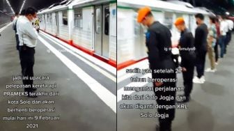 Viral Video Upacara Pelepasan KA Prameks Solo-Jogja, Bikin Publik Terharu