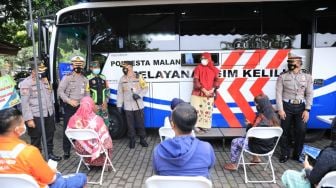 PPKM Mikro, Bus Arema Police Dikerahkan Cegah Kerumunan