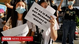 Demonstran Myanmar Tiru Indonesia: Mantan Saya Buruk Tapi Militer Lebih Parah