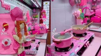 Viral Dapur Wanita Ini Semuanya Serba Warna Pink, Warganet Terpecah