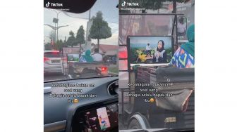 Modifikasi Motor Lengkap dengan TV, Publik Malah Salfok: Romantis Banget!