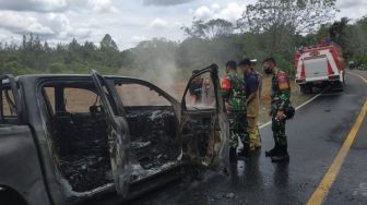 Mobil Kehutanan Diduga Dibakar di Lokasi Penebangan Ilegal Putussibau