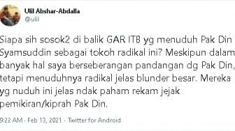 Akui Berseberangan dengan Din Syamsuddin, Ulil Abshar Kecam Tuduhan Radikal