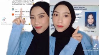 Pengen Keliatan Cantik, Perempuan Ini Foto KTP Pakai Anting Pompom