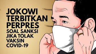 INFOGRAFIS: Jokowi Terbitkan Perpres soal Sanksi Jika Tolak Vaksin Covid-19