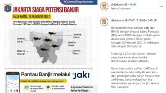 Diguyur Hujan Sejak Siang, Pemprov DKI: Jakarta Siaga Potensi Banjir!