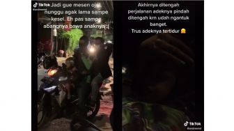 Viral! Kesal Lama Menunggu, Pria Ini Langsung Luluh Lihat Ojol Bawa Anak