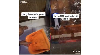 Cerdas! Aksi Pemuda Sedot Air Banjir dalam Rumah dengan Pompa Air Galon