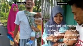 Kisah Pasangan Penyandang Tunanetra Kompak Rawat Anak Bikin Publik Terharu