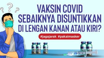 INFOGRAFIS: Vaksin Covid Sebaiknya Disuntikan di Lengan Kanan atau Kiri?