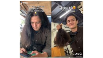 Pria Gondrong Potong Rambut setelah 3,5 Tahun, Publik: Glow Up Mendadak!