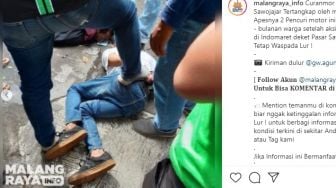 Viral Penangkapan Begal di Kota Malang, Warganet Soroti Sepatu Pelaku