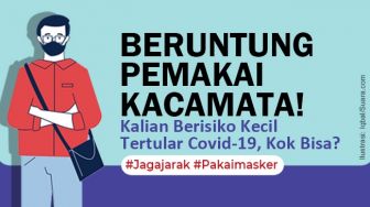 INFOGRAFIS: Pemakai Kacamata Berisiko Kecil Tertular Covid-19, Kok Bisa?