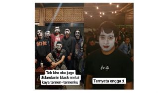 Teman Tak Ada Akhlak! Janji Nongkrong Pakai Dresscode Metal Berakhir Ngakak