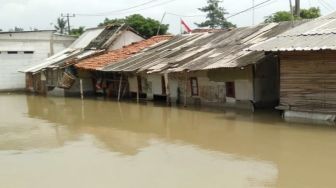 Pantai Harapan Jaya Muaragembong Masih Dikepung Banjir, Hampir Sebulan