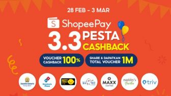 Ingin Jajan Enak? ShopeePay Tebar Promo lewat 3.3 Pesta Cashback ShopeePay