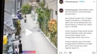 Ngeri! Gadis Pejalan Kaki di Bandung Dijambret hingga Keseret Belasan Meter