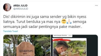 Viral Nisan di Kuburan Pakai Masker, Ternyata Cuma Potongan Film Pendek