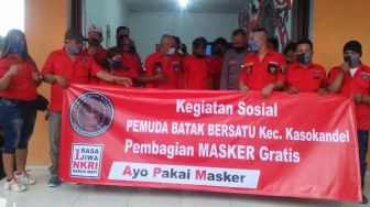 Cegah Covid-19 Meluas, PBB Majalengka Bagikan 500 Masker