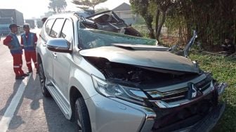 Pajero Sport Tabrak Truk di Tol Tebing Tinggi, 1 Orang Tewas