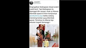 Ibu Korban Tragedi Semanggi Unggah Foto Jokowi Gendong Cucu, Cuitannya Haru